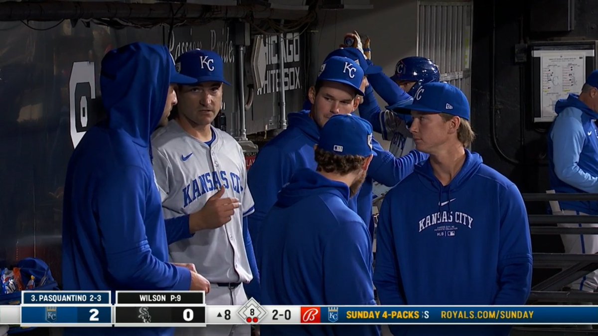 Me and the boys discussing which game to watch without a #Royals game tonight.