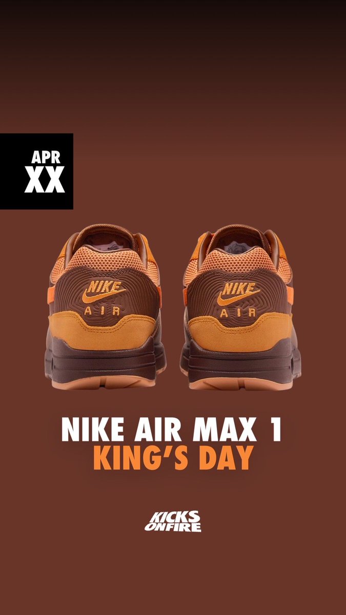 Nike Air Max 1 “King’s Day” dropping soon 🥭🧶 Will you add to your collection? 🙌🏽