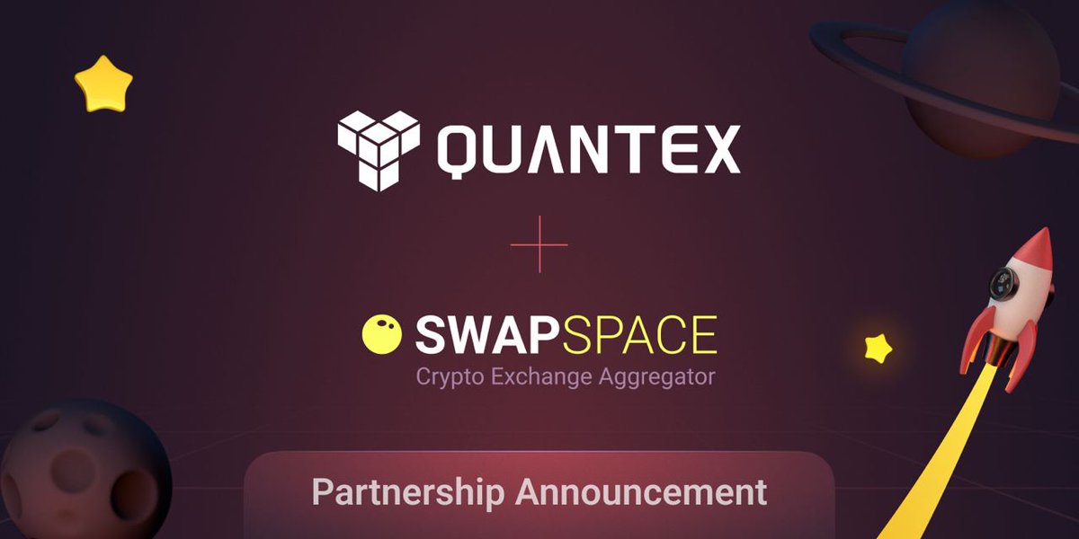 🎉 SwapSpace is pleased to announce new Partnership with Quantex @Quantex_Global is a cryptocurrency exchange platform that gives users unprecedented choice and control over their cryptocurrency assets. Benefits for Users: • Spot Trading Platform: Access a diverse range of…