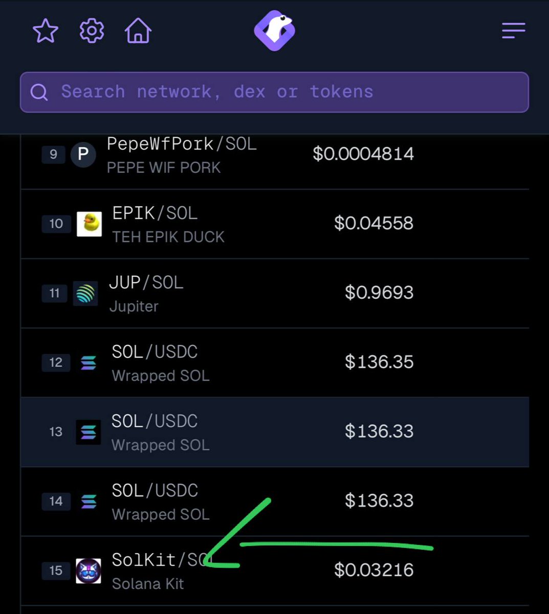 Solkit_Bot's tweet photo. SOLKIT IS RANKED NUMBER 15 IN TOP VOLUME IN WHOLE SOLANA ECO SYSTEM 🚀🚀🚀🚀🚀
#solkit #solana #sol #Solanakit https://t.co/WNFULbaPDt