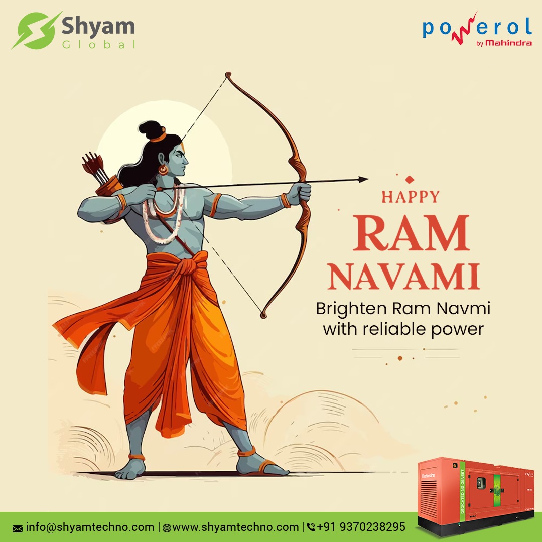May the divine grace of Lord Rama fill your life with joy, prosperity, and success. Happy Ram Navmi! 🙌💫
.
.
.
#powerhouse #gogreen #energy #GreenRevolution #powerful #genset #shyamglobal #powerol #sustainableliving #mahindra #CleanPower #ramnavami2024