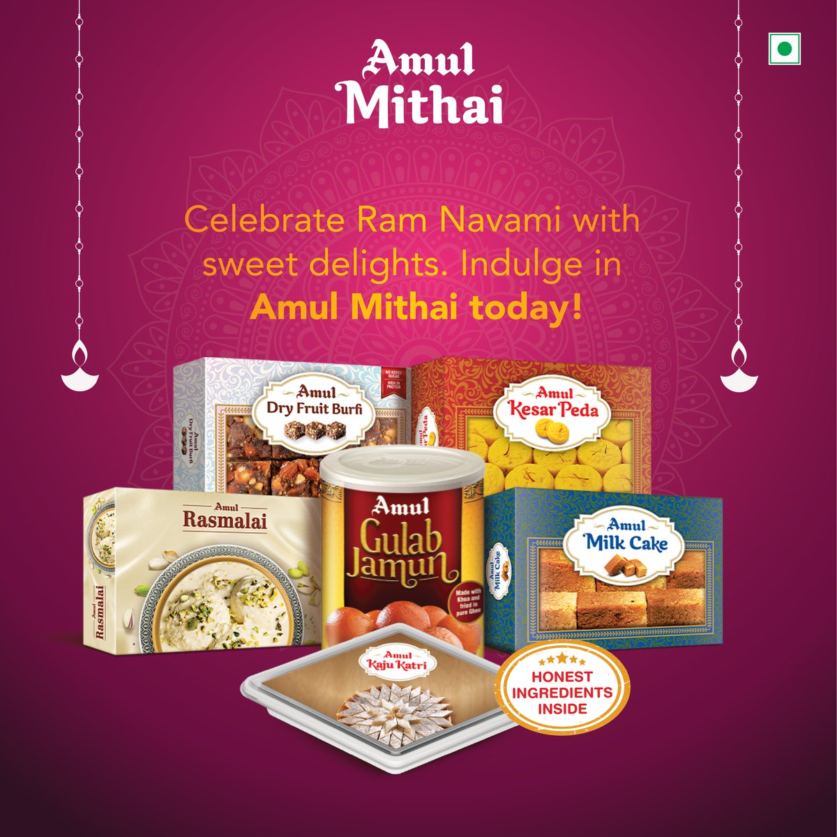 Made with love and pure ingredients. Amul Mithai is crafted with authentic recipes and the finest ingredients, making every bite a celebration. #AmulMithai #Dessert #Amul #RamNavami #indianfood #health #healthy