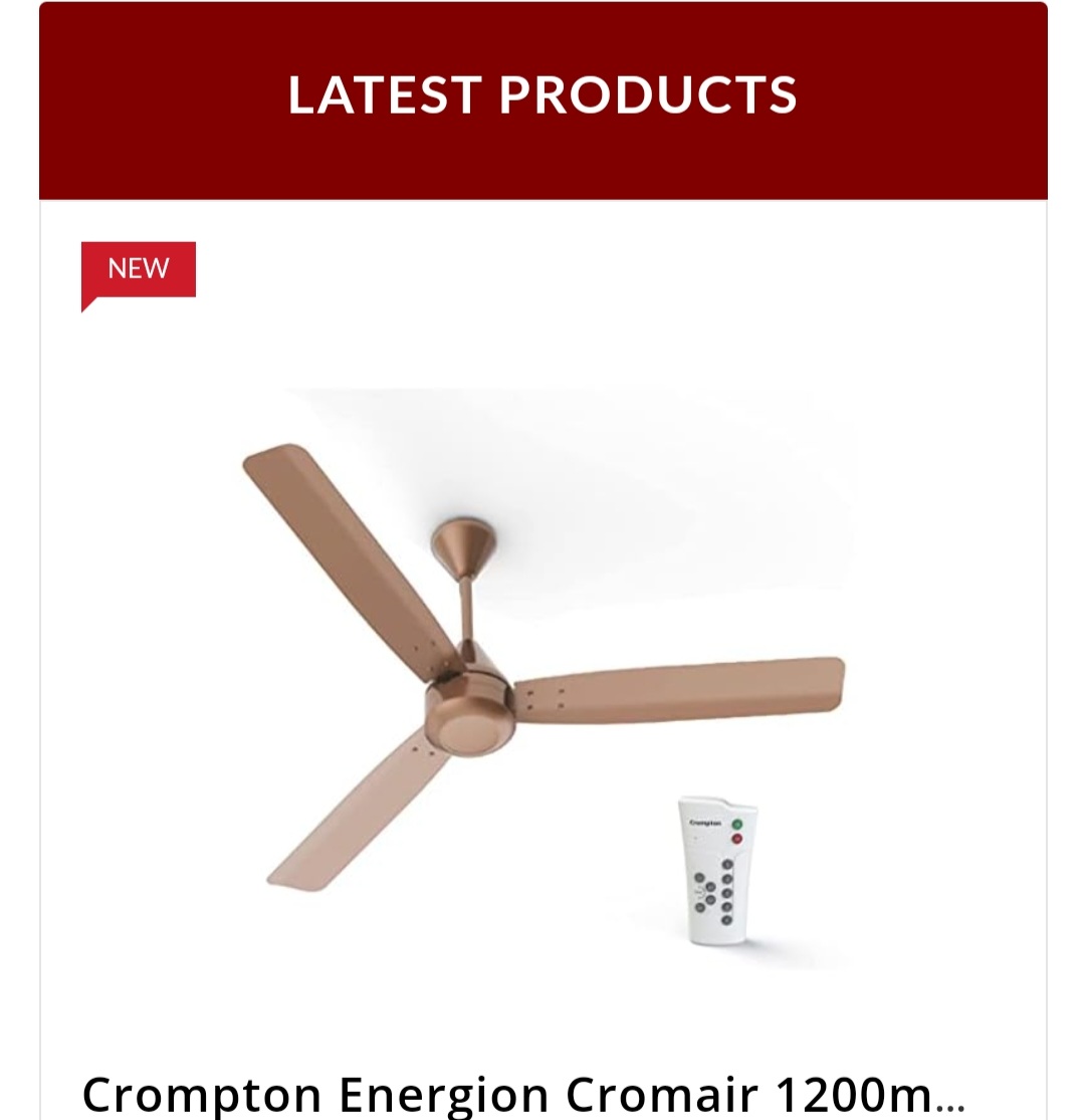 designerplanet.in/product/crompt…
Crompton Energion Cromair 1200mm (48 inch) High Speed 5S 28W Energy Efficient BLDC Ceiling Fan with Remote. Designerplanet 
#Designerplanet #fanwithremote #remotefan
#cropmtonfan