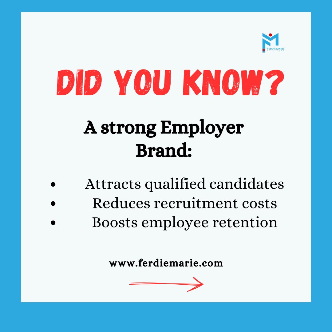 It's Wednesday Recruiting Grind!  Let's chat employer branding & how it attracts top talent.

Strong employer brands: 
📌Attract qualified candidates 
📌Reduce recruitment costs 
📌Boost employee retention

How do YOU build yours? Share your tips below! #employerbranding  #HR