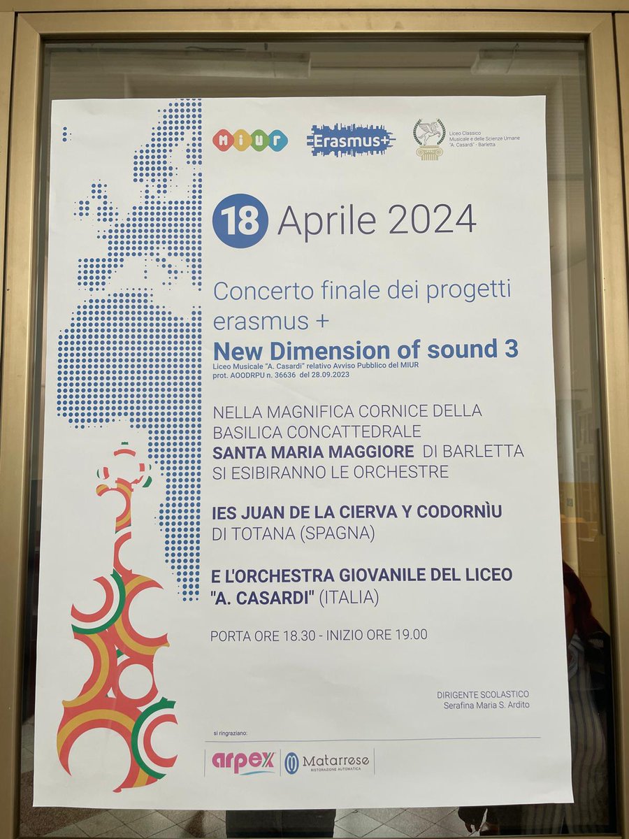 IES_Juan_Cierva's tweet photo. La Banda de Música de nuestro instituto se encuentra esta semana en Barletta (Italia) donde va a realizar un concierto con la Orquesta del Liceo A.Casardi de Barletta con un repertorio musical que pretende sensibilizar al público sobre el respeto al medio ambiente https://t.co/pT8YCqkI9u
