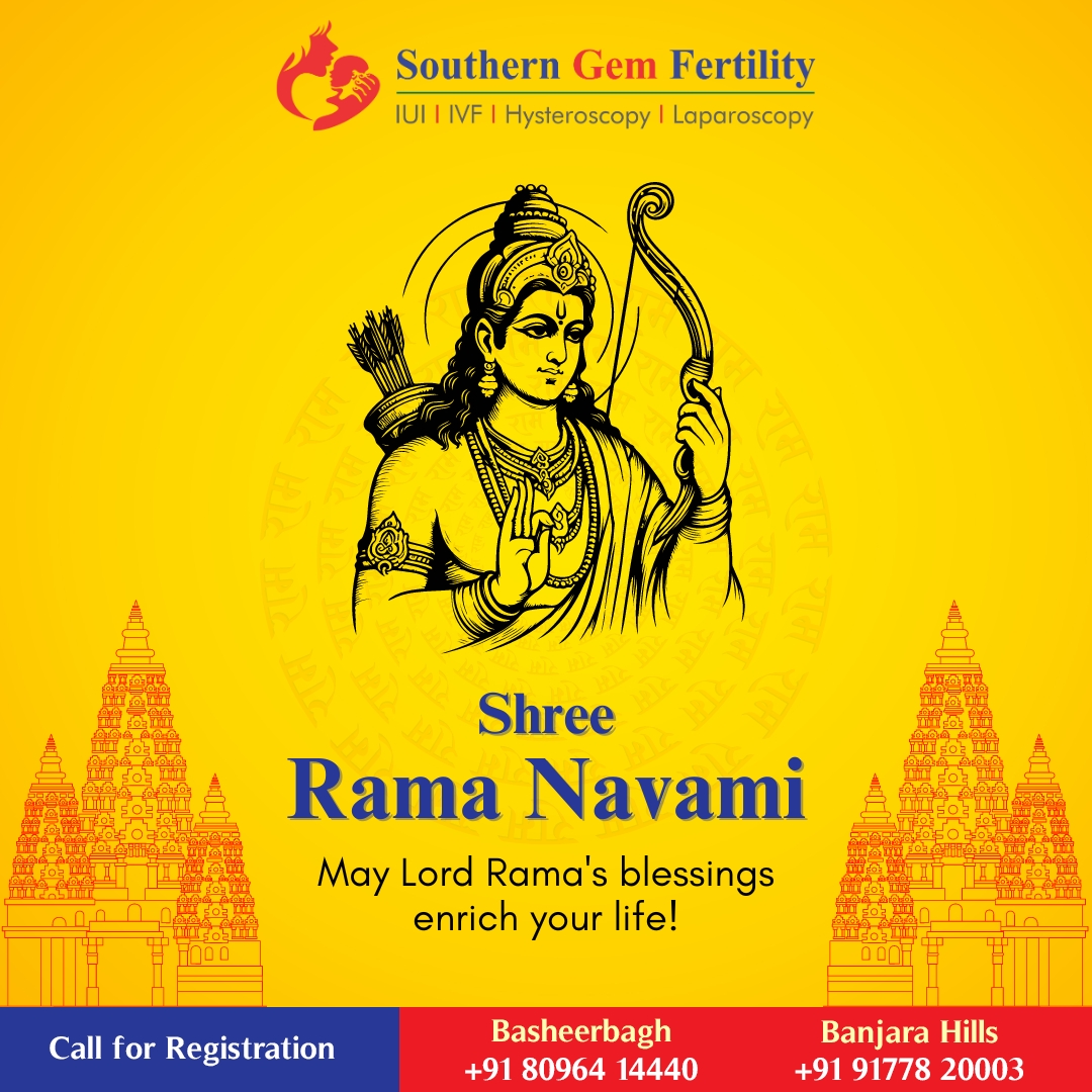 Celebrating the divine virtues of Lord Rama on this blessed Ram Navami!

For more details - southerngem.in

#ramnavami2024 #laparoscopy #infertilitysupport #SouthernGemHospital
#Hyderabad #offer #infertility #ivf #pcod #icsi #recurrentmiscarriage #fertility #womensday