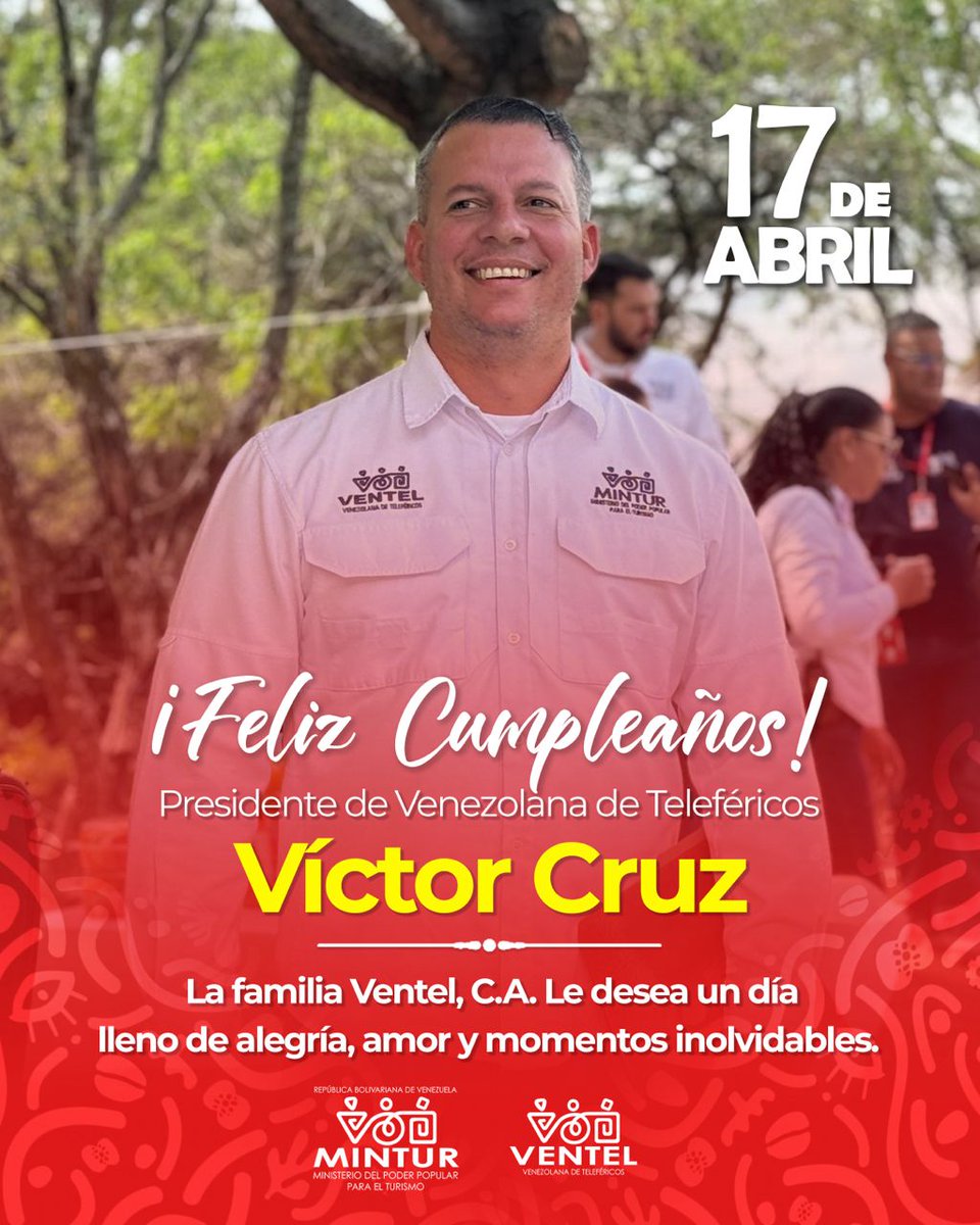 venteloficial's tweet photo. Feliz Cumpleaños a nuestro Presidente de Venezolana de Teleféricos VENTEL,C.A.  @victorcrepano , agradecemos su labor, esfuerzo  y trabajo arduo por el desarrollo de los Teleféricos del Sector Turismo, apostando siempre por la auto sustentabilidad.
@Minturvzla 
@AliErnesto32 https://t.co/AJZzeG1bu3