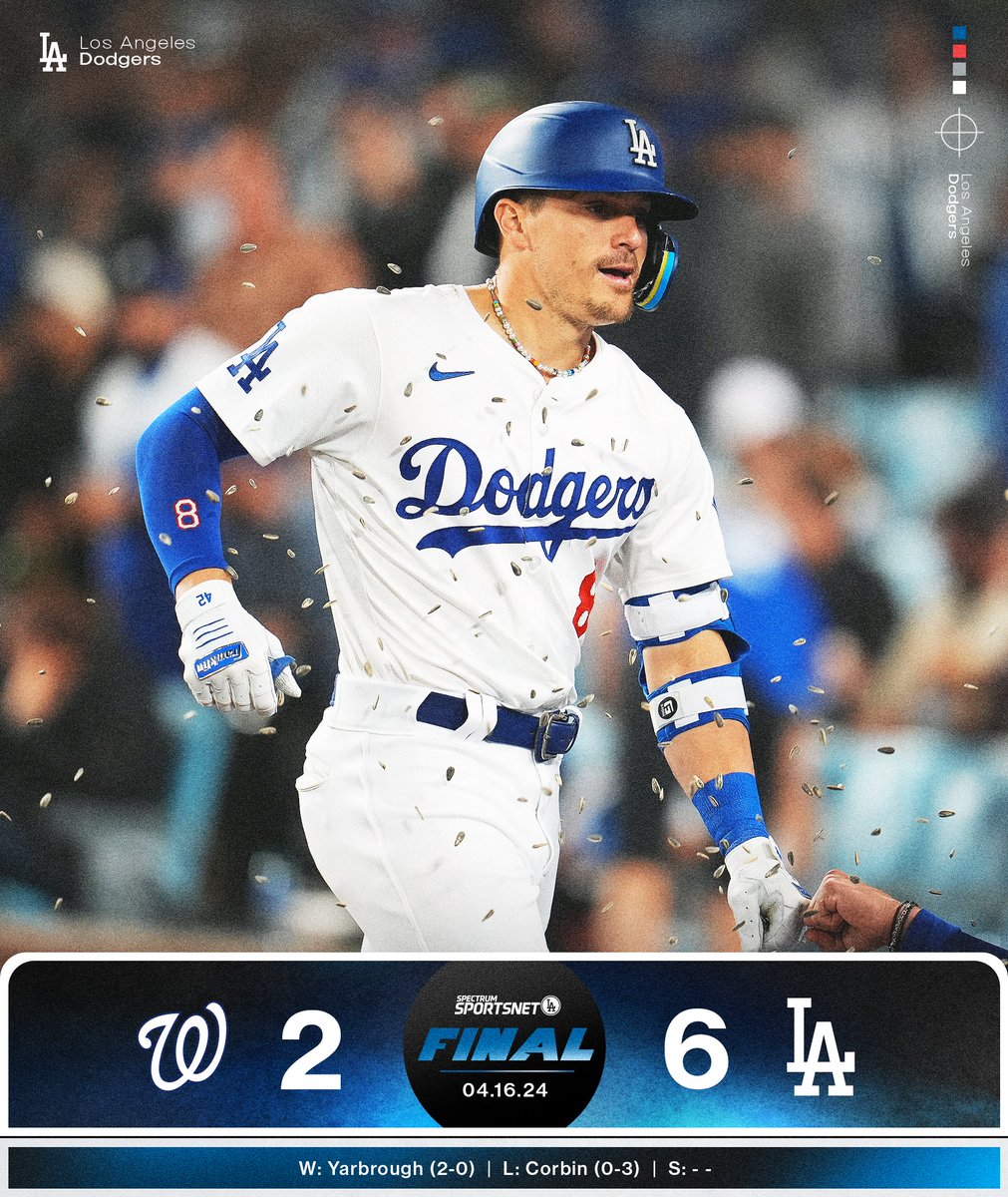 That's a wrap! Dodger take Game 2 against the Nationals, 6-2.