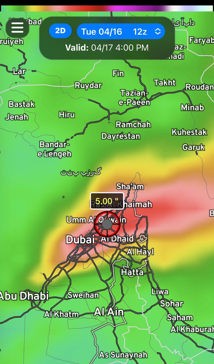 If you have seen the flooding video in #Dubai … The GFS model nailed this heavy rain event for a few runs.
