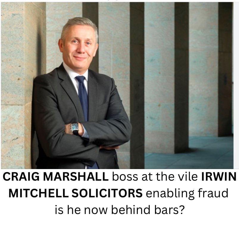 #TRUECRIMEDIARY

@CraigMarshallIM of @irwinmitchell & sidekicks  @BegbiesTrnGroup @Hailsham_Chamb @18stjohn should face #criminal charges for #bankruptcy fraud #PostOfficeScandal mode.

@BfcDale @HLInvest @LSEplc #DORATM #LovelyRunner #TSTTPD  #Sunak #Farage #Braverman #CONMEN