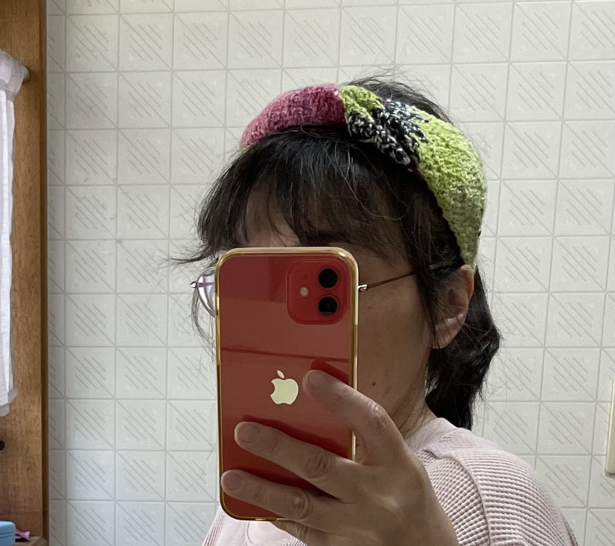 yoshi2ef's tweet photo. #ナンバークロッシェ の #ヘアバンド 編んでみたよ。

#大久保蓉子先生考案
#細方眼編み https://t.co/6PlaKP1G2z