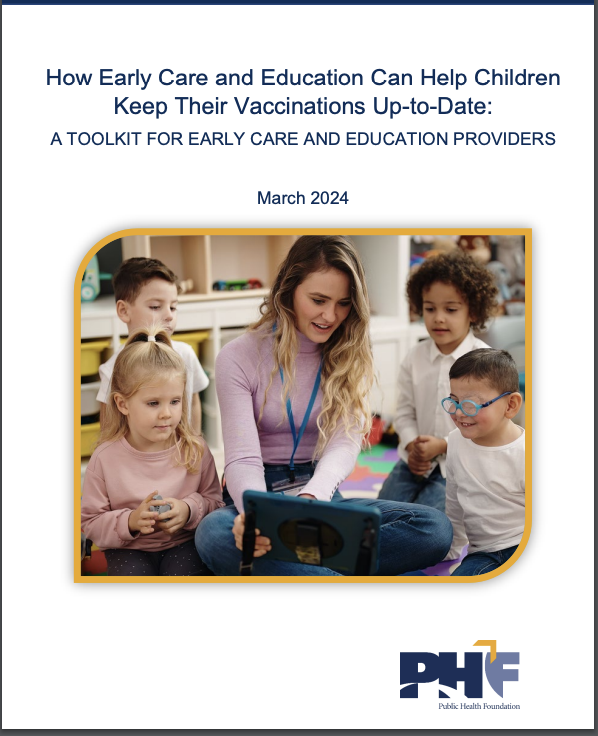 Let's RISE (Routine Immunizations on Schedule for Everyone) playbook released @CDC, @ACFHHS @NACCHOalerts @ChildCareAware @ThePHF Explore and share the toolkit: How Early Care and Education Can Help Children Keep Their Vaccinations Up-to-Date phf.org/resourcestools…