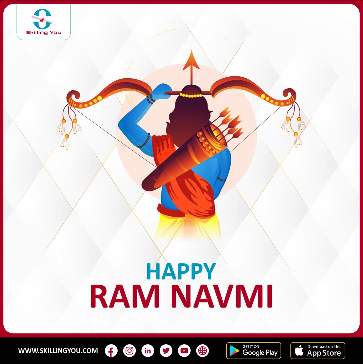May the divine blessings of Lord Ram fill your life with happiness, prosperity, and peace this Ramnavami! 🙏✨ 

#Ramnavami #Blessings #Peace #skillingyou #edtech