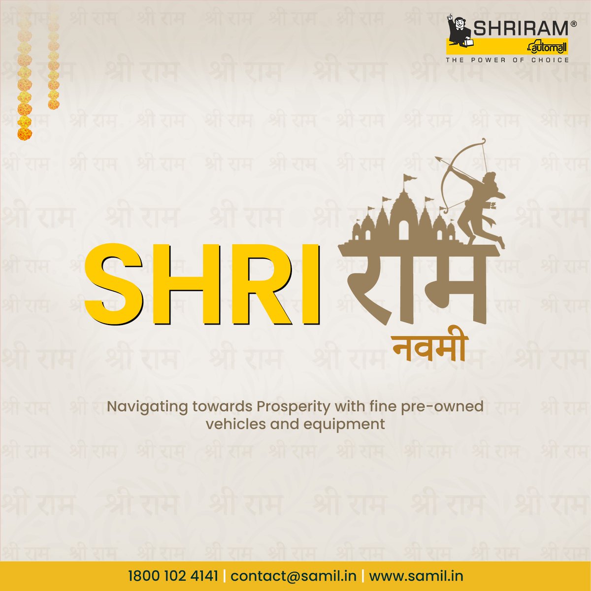 Let the divine aura of Ram Navami illuminate our hearts and minds with boundless courage, righteousness, and compassion. May this auspicious day bring us closer to the virtues of Lord Ram, guiding us towards a path of righteousness and fulfilment.