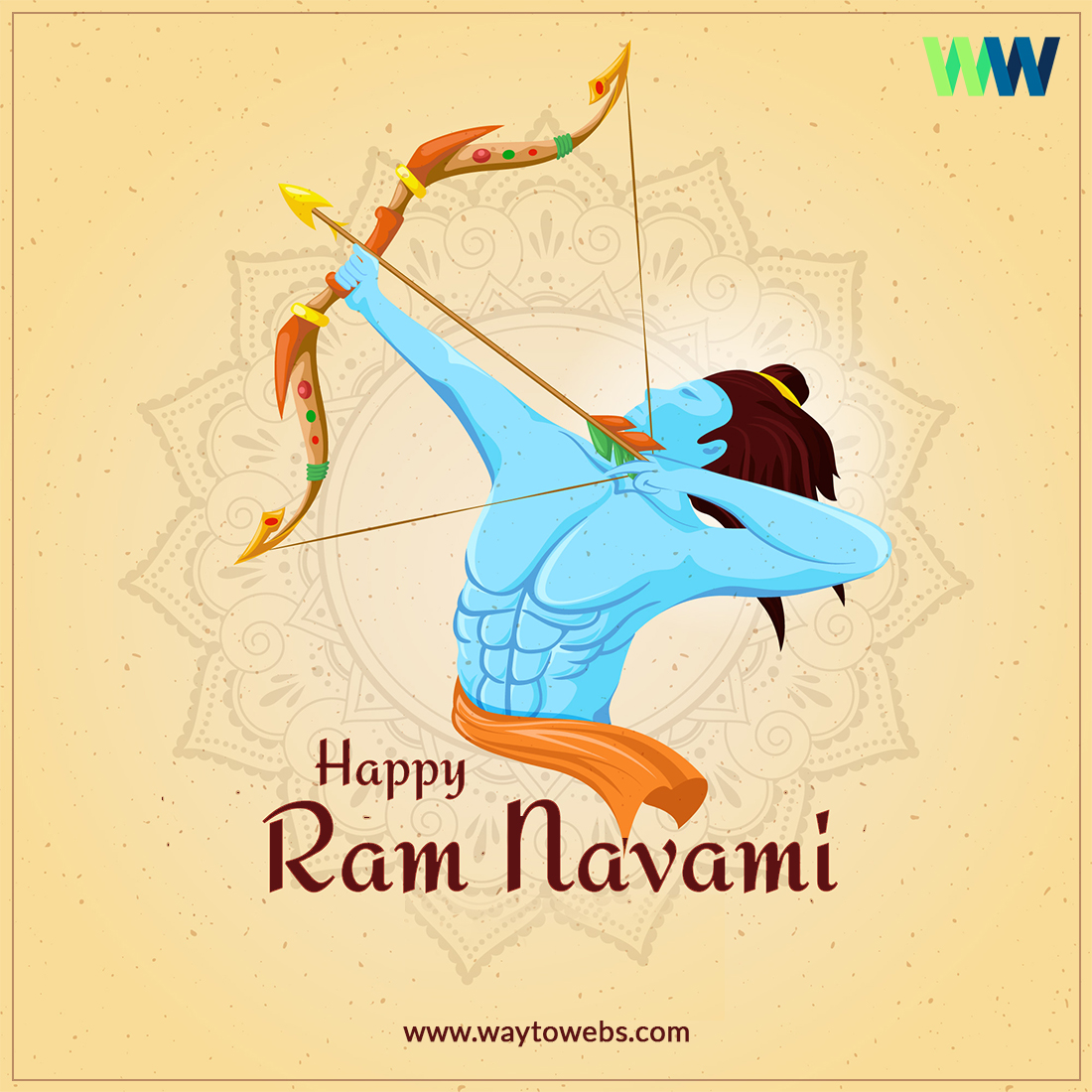 Happy Ram Navami! May the blessings of Lord Rama fill your life with happiness, prosperity, & success. #RamNavami #JaiShriRam #Ramayan #LordRama #RamJanmabhoomi #DivineCelebration #SpiritualJourney #Dharma #Ayodhya #webdesign #webdevelopment #digitalmarketing #waytowebs
