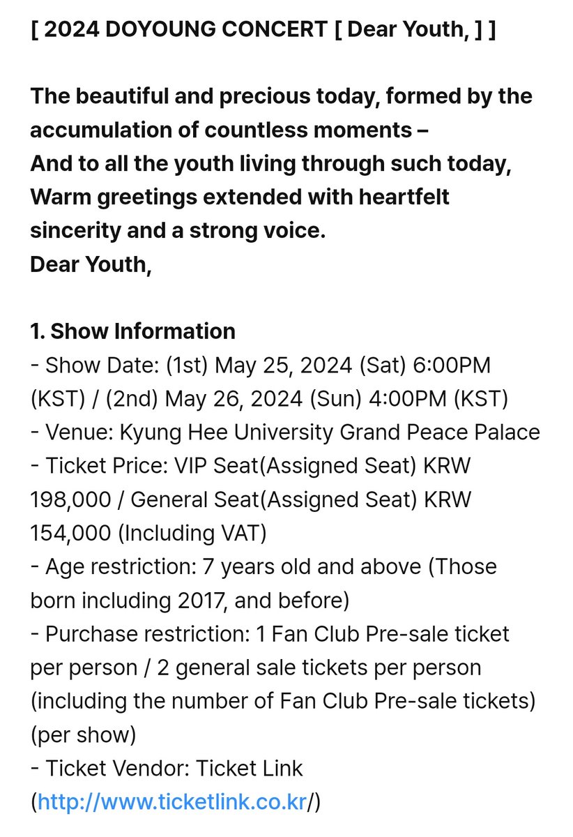 NCTDAOYlNG's tweet photo. Doyoung will be holding his first solo concert [DEAR YOUTH] on May 25 and 26 🥹 https://t.co/nHUGs3oZBv