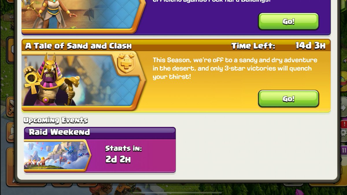🏆 Update Today ? 🏆

❤️ Any Timers ?❤️  

🎮 Event - Clash of Clans 🎮
#ClashOfClans #ClashOn #Mobile