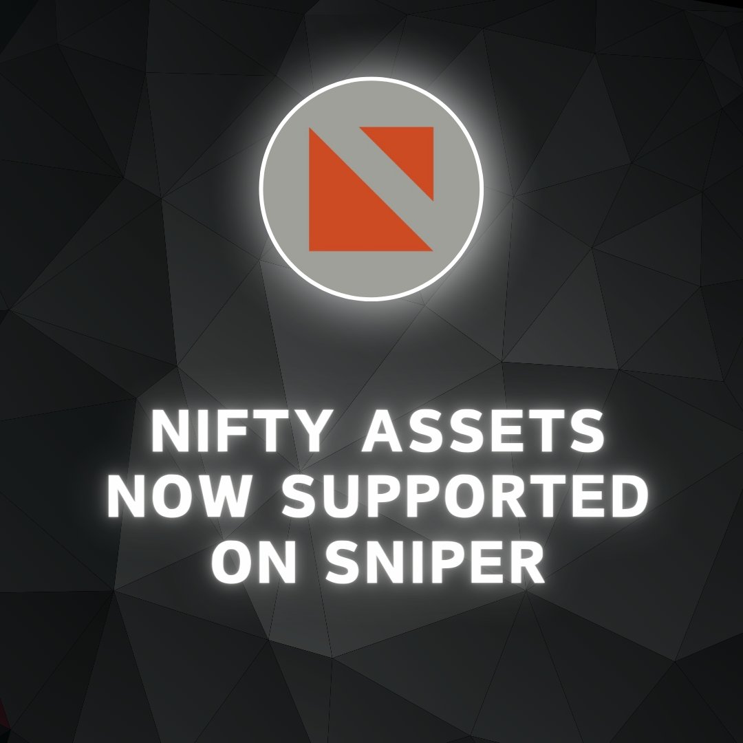 Builders support Builders! 🤝 Sniper is proud to be the first marketplace to support the BRAND NEW @nifty_oss standard! 🔥 We are excited to see how the Nifty standard can continue to push the Solana ecosystem forward LFG 🎯