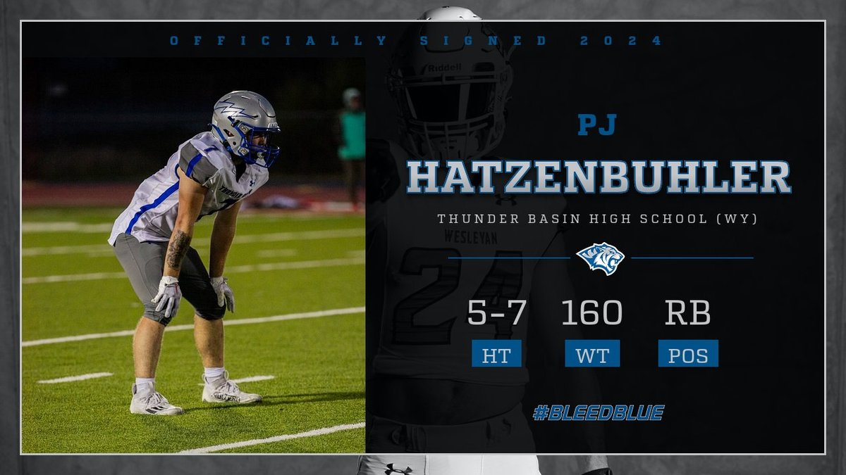 Wrapping up the state of Wyoming with a powerful running back! @PJ_Hatzy7 was named 1st Team All-State and 1st Team All-Conference in his senior year. He was also voted as team MVP. #bleedblue #RollTige