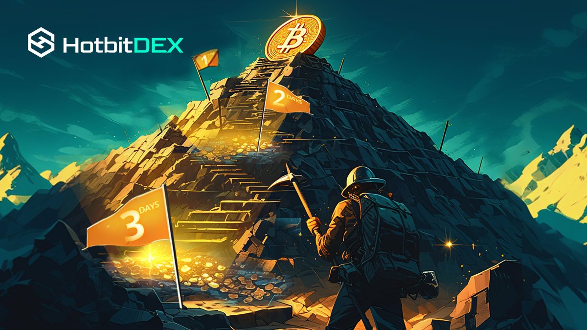 🧗‍♂️ Day 3 of our #BitcoinHalving countdown and our journey up the Crypto Climb is underway! Each step brings us closer to a monumental moment in #BTC history. Can you guess what surprises await at the summit? 🤔 Join the adventure: discord.gg/9vnCkvMmqY #HotbitDEX…