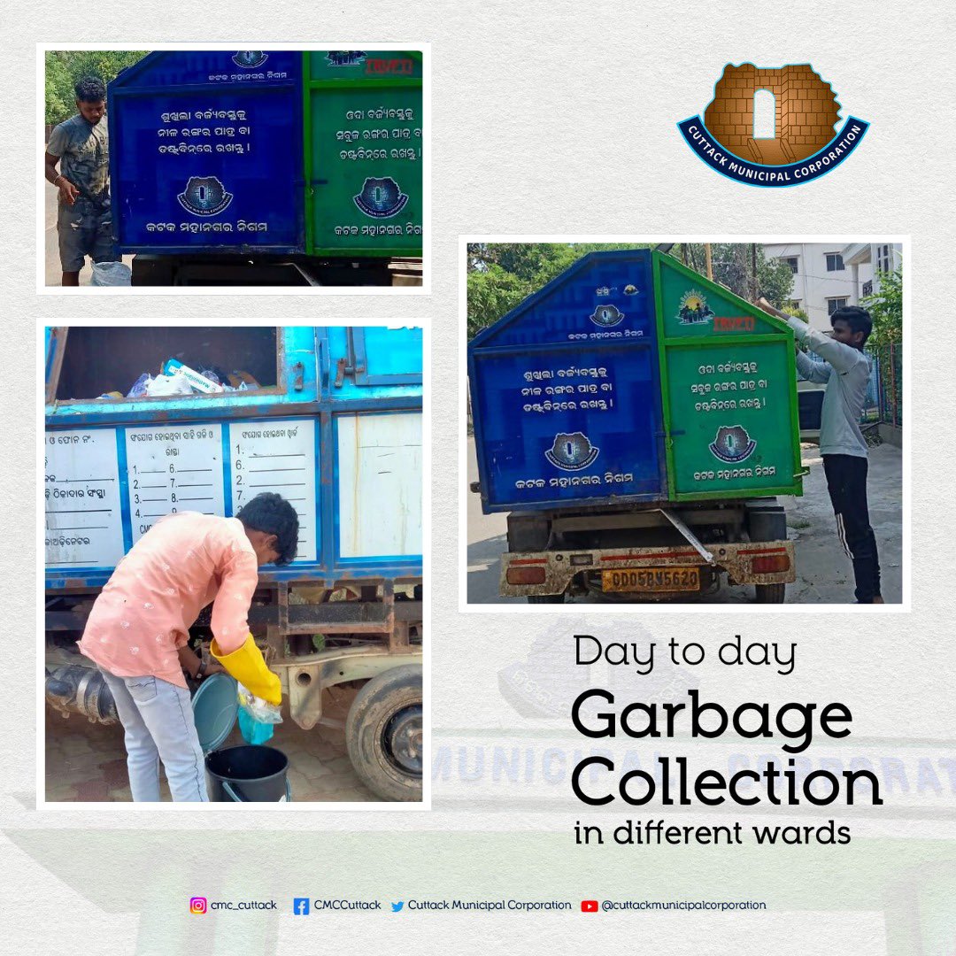 Today’s garbage collection from different wards… #mocuttack #cmc