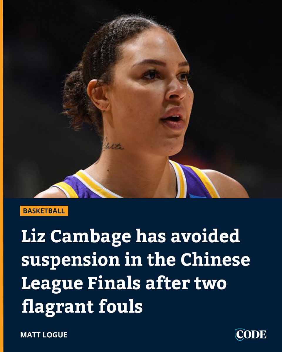 Australian basketball star Liz Cambage has been handed a small fine after being ejected for two ugly incidents. DETAILS | bit.ly/4aQEUMn