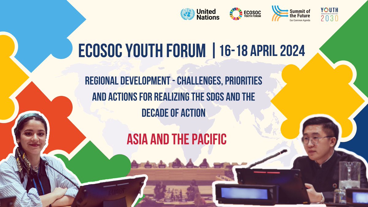 🕙 April 17, 10:00 - 11:30 AM EST

Join the conversation with government officials and youth leaders at the @‌UNECOSOC #Youth2030 Forum to push towards the #GlobalGoals in ways we've never done before! 🚀 🌏

This is our moment, our Decade of Action.

bit.ly/EYF2024