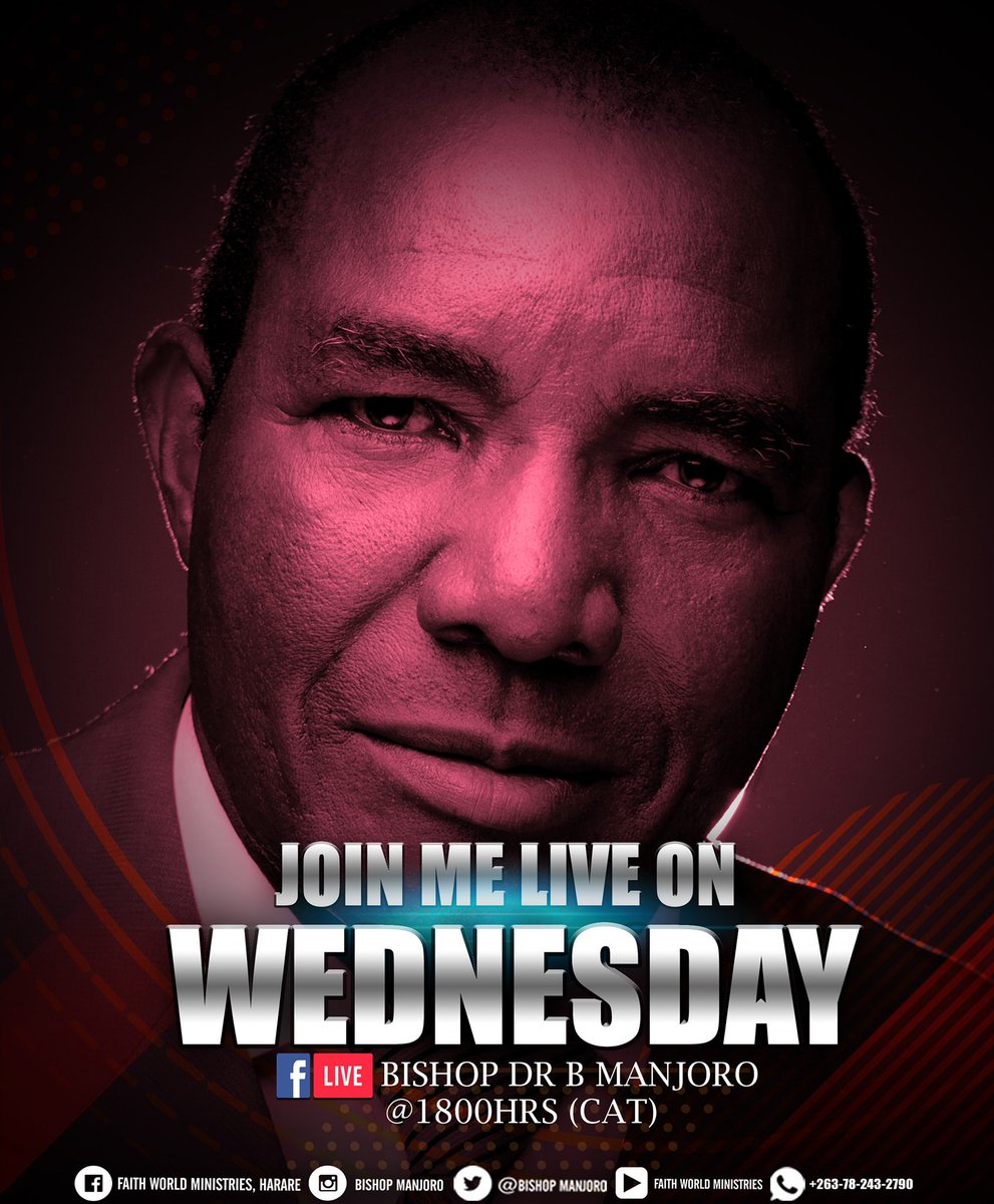 BishopManjoro's tweet photo. It's Wednesday again, time for our midweek Holy Ghost service! Join us tonight at the Cathedral of Faith for a powerful encounter with the Holy Spirit at 6 pm. Don't miss out on this opportunity to be refreshed and empowered! Invite someone to join you, or tune in on Facebook. https://t.co/wnBPH2e45v