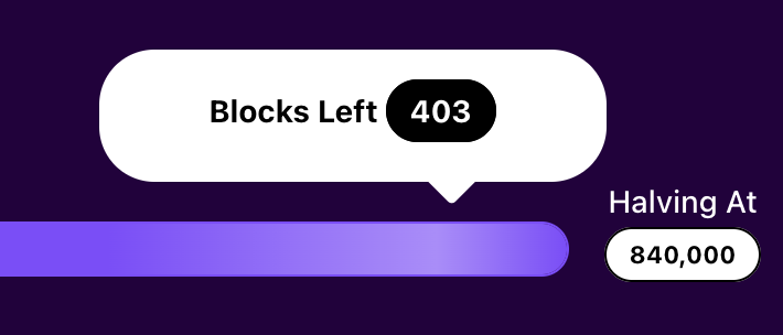 woke up with this many blocks to go for the next #Bitcoin Halving 🚀