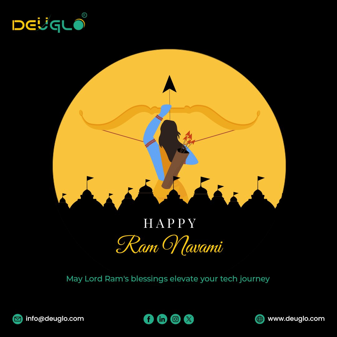 Happy Shri Ram Navami from the tech-savvy team of Deuglo!

#shriramnavami #lordrama #divineblessings #prosperity #blessings #jaishriram #deuglo