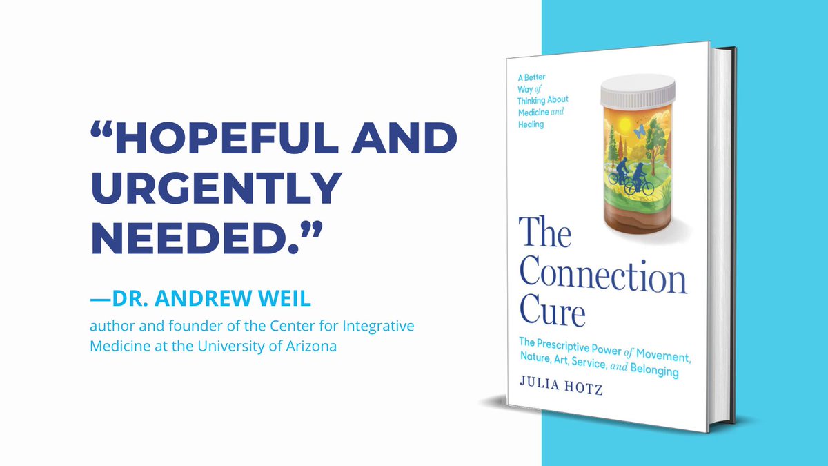 “A hopeful and urgently needed antidote to today’s biggest problems in health and health care.” —@DrWeil Learn more about #TheConnectionCure by @hotzthoughts: spr.ly/6017we527