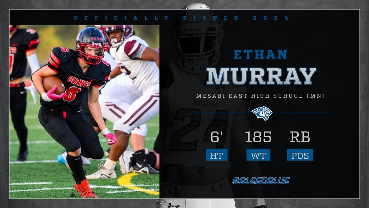 Hopping over to Minnesota! We are adding another work horse to the RB room! Ethan Murray was a three-sport athlete in high school, competing in football, basketball, and track. He joins our family with a lot to prove! #bleedblue #RollTige