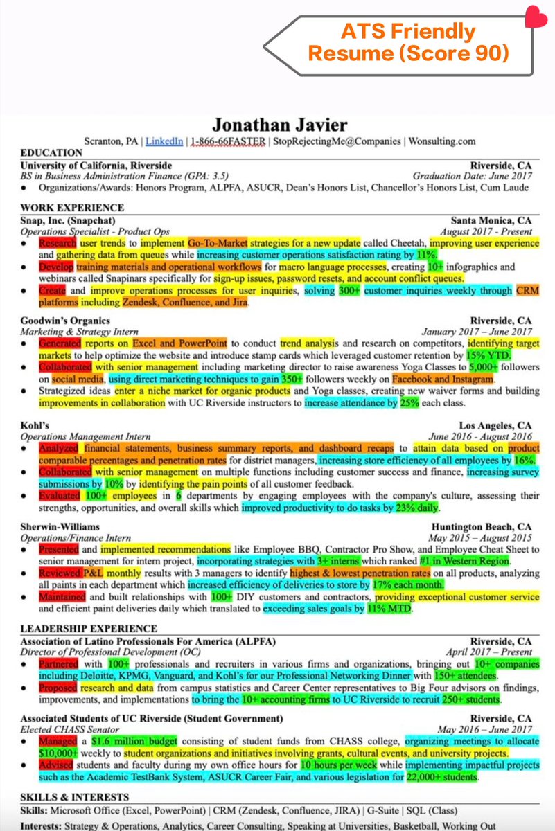 This Resume has an ATS score of more than 93 🤯 I have personally used this single-column resume in my job hunting and got amazing results I am sharing the exact editable template for this 🤩 To get it: 1. Follow me (So that I can DM) 2. Like & Repost 3. Reply 'Resume' #Resume