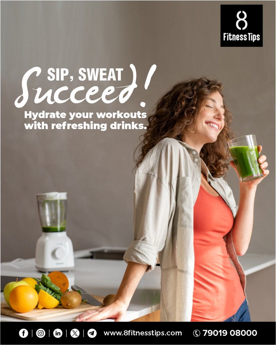 Sip, Sweat, Succed !
Hydrate Your Workouts With Refreshing Drinks.
.
For more details log on to-8fitnesstips.com

#fitnessjourney
#fitnessfreak #fitnessinspiration
#fitnessadict
#fitnesslifestyle
#mondaymotivation
#healthiswealth
#healtyheart
#healtylife
#healthiswealth🌳