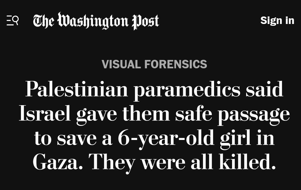 Hi @mmkelly22, @leloveluck, @MiriamABerger, and @catebrown12. Your new piece, which tells the devastating story of a child's death, relies heavily on Euro-Med, a group with well-documented ties to Hamas. As such, no information received from them should be considered reliable.…