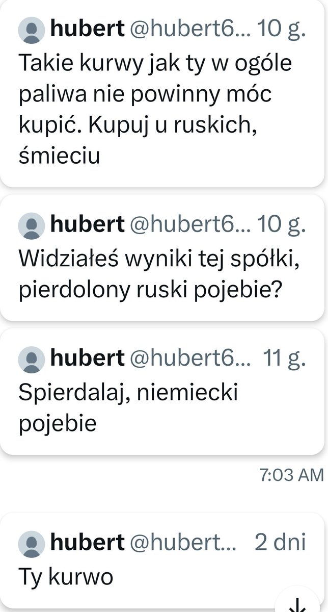 Proszę o RT i zgłaszanie hejtera 
@hubert695602 

#CzyscimyX
#HateStop
#SprzątamyX
#NAFOarticle5
#NAFOworks
#HetzlichenDank