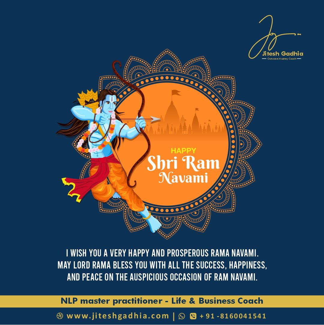 'May the auspicious occasion of Ram Navami fill your life with joy, peace, and blessings. #RamNavami #JaiShriRam #RamNavami2024 #RamJanmabhoomi