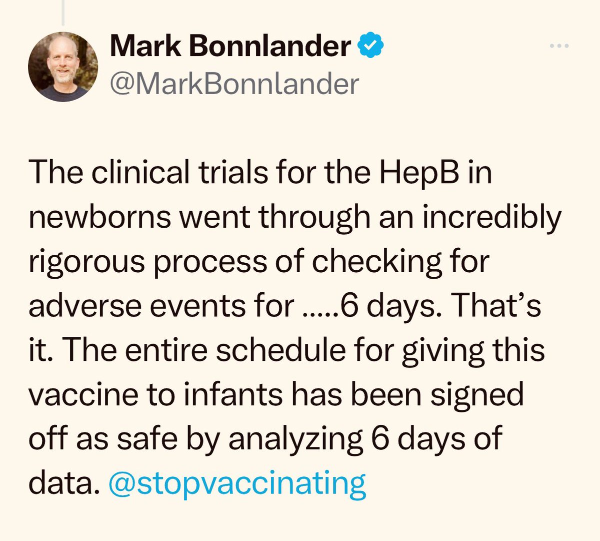 The HepB vaccine causes neurological damage which is why newborns can latch at birth, but then can no longer latch after the HepB vaccine. Diabolical, yes?