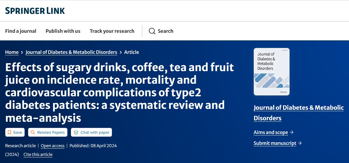 Journal of Diabetes & Metabolic Disorders tweet media