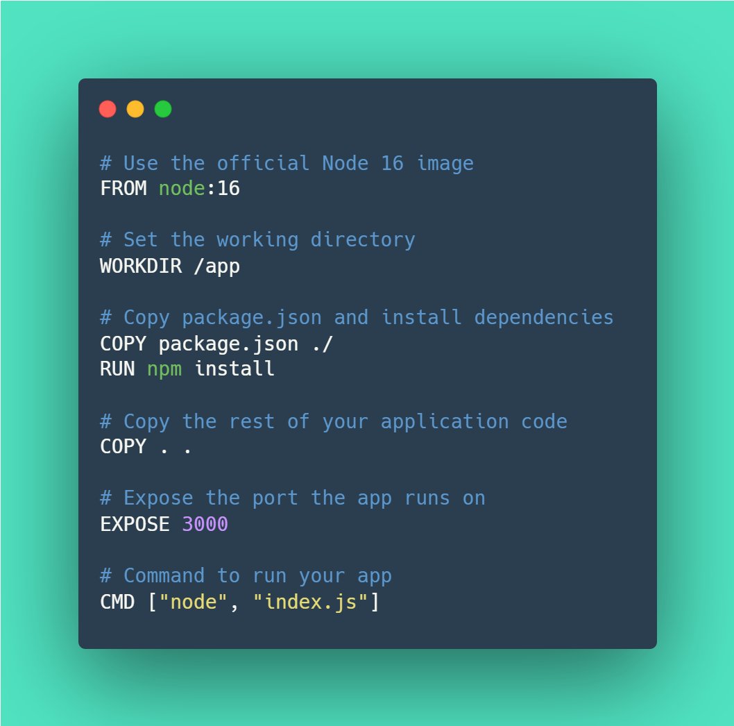 🐳 Dive into Docker! Here's how to create a basic Dockerfile for a Node.js application:🔧 Build, ship, and run apps with ease using Docker! #Docker #DevOps #Containerization #CloudComputing