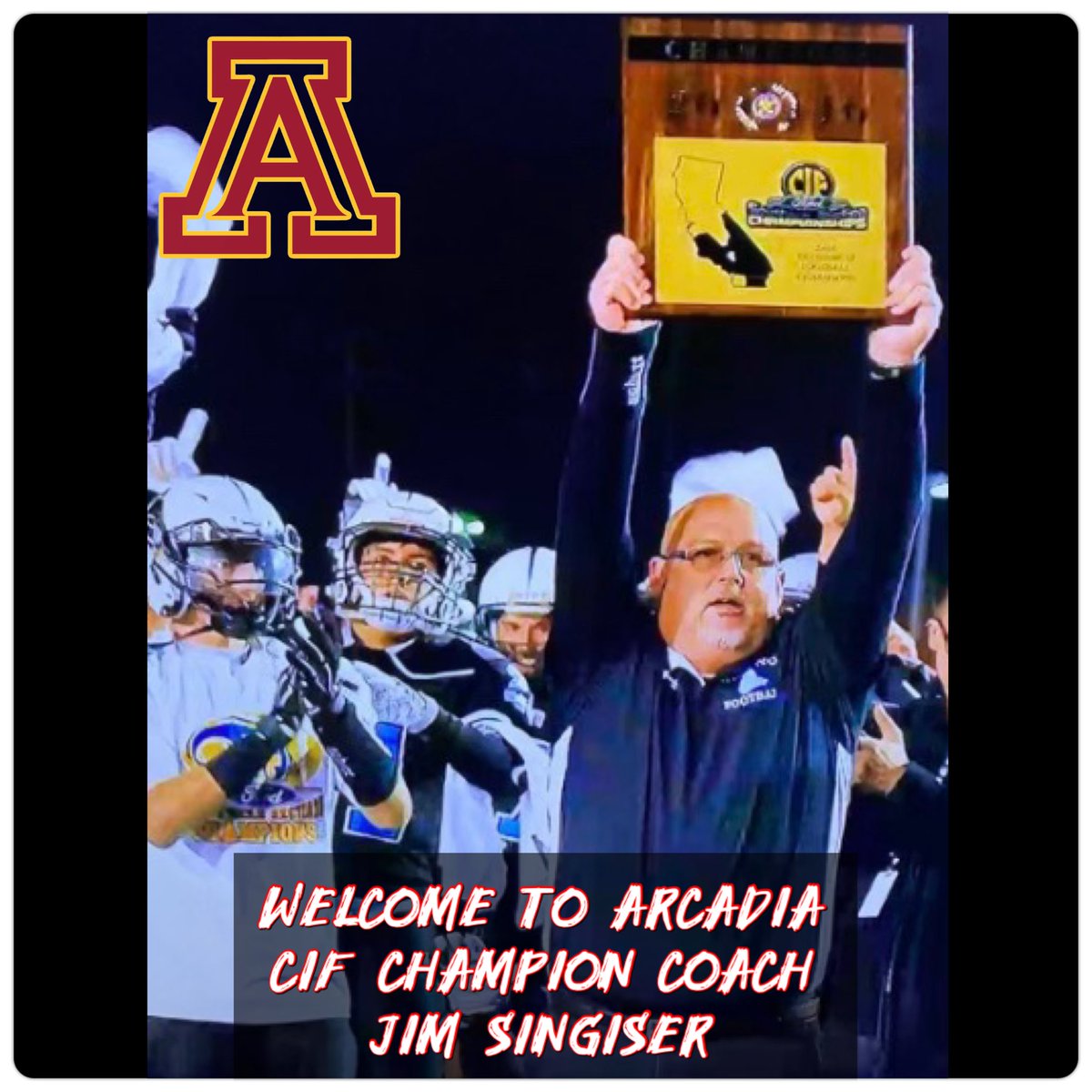 I am honored, excited and blessed to announce our new hire at Arcadia. One of the best coaches in the Valley, a staple in the SGV sports community… Coach Jim Singiser. Our players, families, and program are truly lucky to have you on staff. Let’s get to work!
