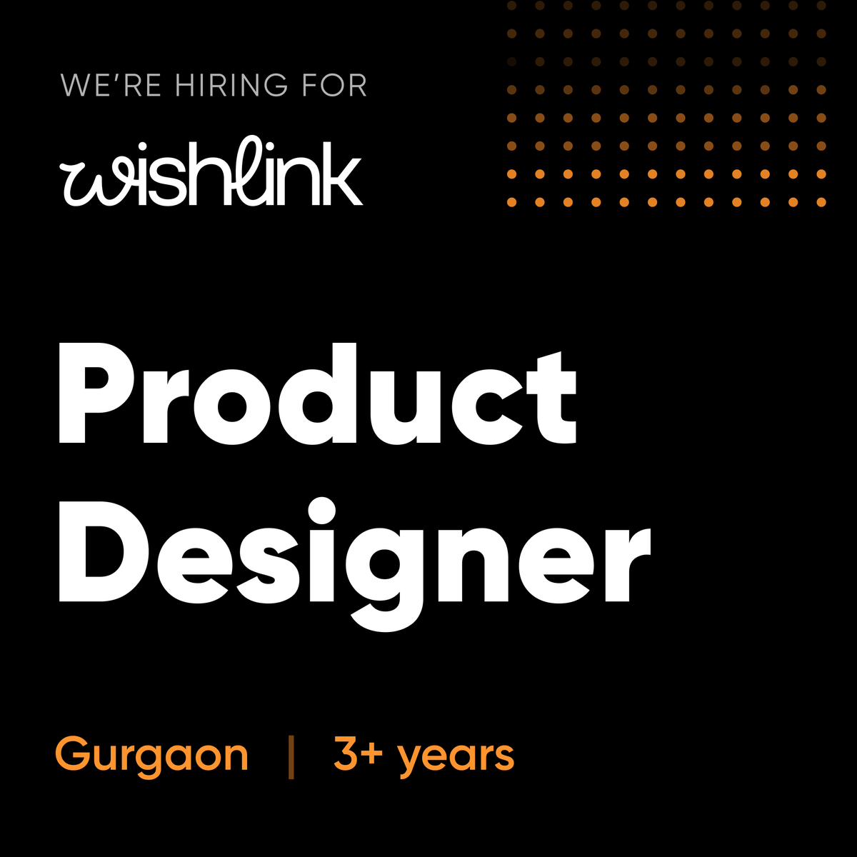 ✨ Hiring a Product Designer at Wishlink - Gurgaon ✨

Hello, Designers, Wishlink is on the lookout for a Product Designer to join their team in Gurgaon! 🥳

#designjobs #uxdesigners #productdesigners #beinguser  #Designer #ux #ui #uxui