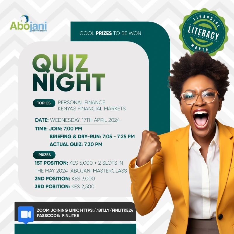 #QuizNight @TheAbojani Tonight, from 7.00pm Prizes to be won! Zoom joining link 👇 bit.ly/FinLitKE24 Passcode: FINLITKE