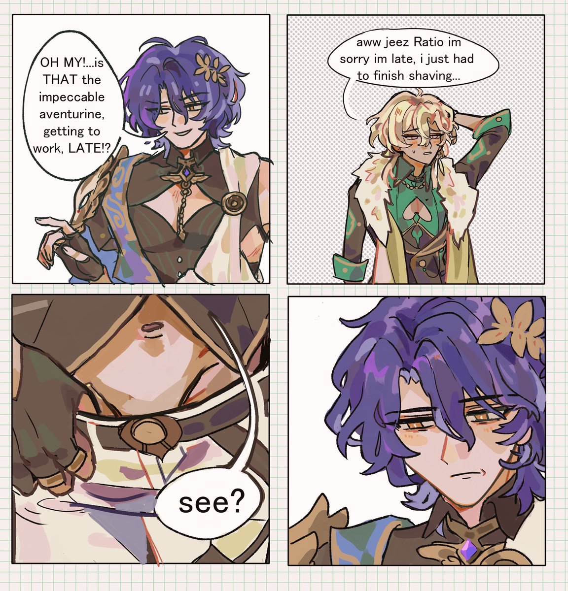 redraw of that one spongebob comic
#aventurine #DrRatio #ratiorine