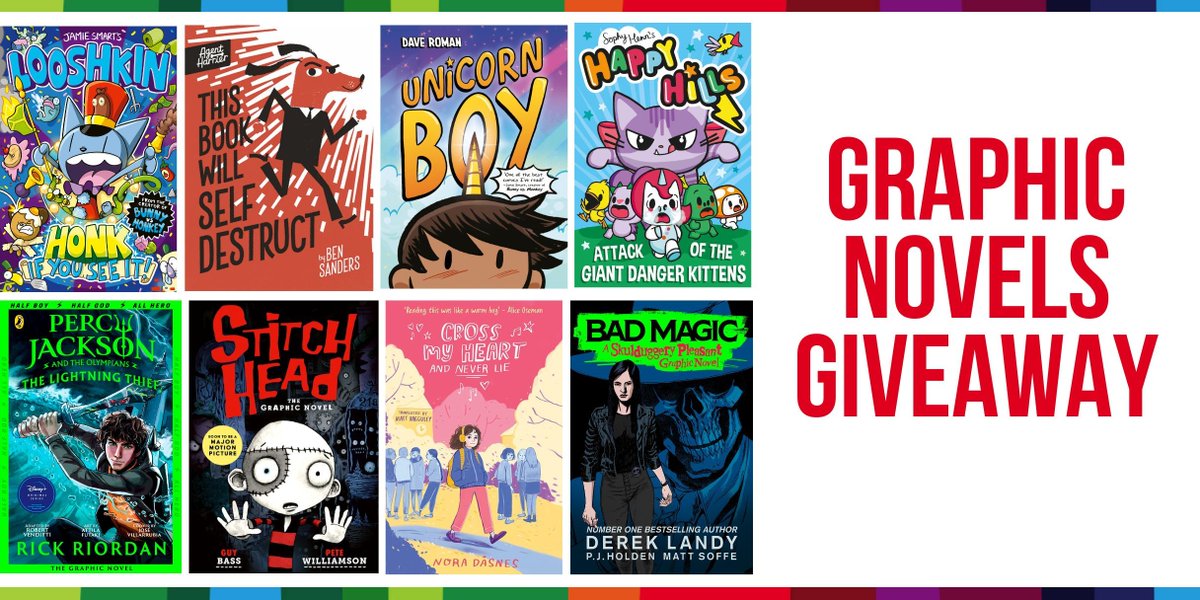 ⭐ BUNDLE GIVEAWAY ⭐ Win 8 great graphic novels! From laugh-out-loud superheroes to a gorgeous full-colour coming-of-age story, check out all the books here bit.ly/3ayLgDD To enter: RT, FLW and tell us who you would give these books to and why? UK Only ends 21/4