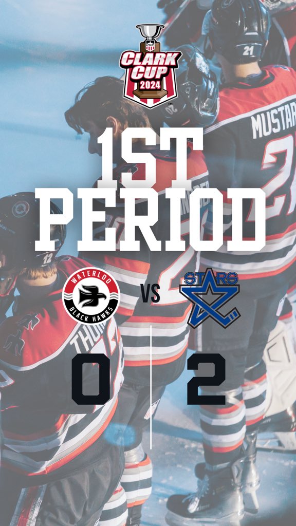 BlckHawksHockey's tweet photo. After 1 

#WATvsLIN
#TRUETOWATERLOO https://t.co/sR8uqQGrL3