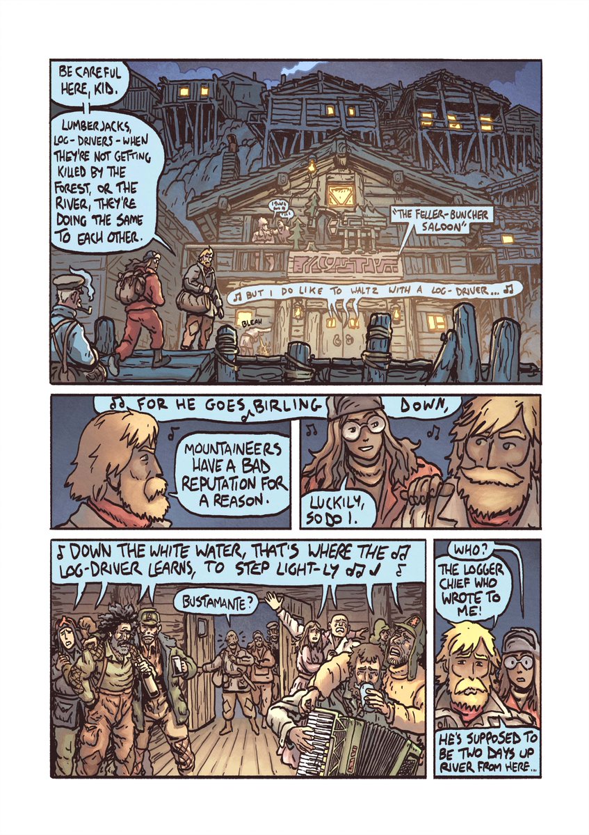 simonroyart's tweet photo. The Logger's Funeral - a scene from REFUGIUM, now on kickstarter... https://t.co/vT9N4mOSss https://t.co/UwEFer9CPv