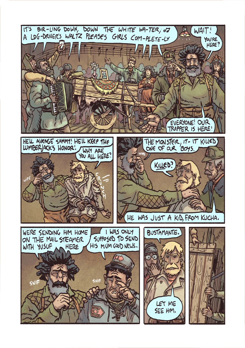 simonroyart's tweet photo. The Logger's Funeral - a scene from REFUGIUM, now on kickstarter... https://t.co/vT9N4mOSss https://t.co/UwEFer9CPv