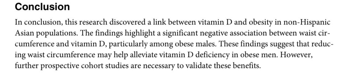 Correlation of #obesity status w/ serum 25-hydroxyvitamin D in US Asian adults: NHANES 2011–2018 journals.plos.org/plosone/articl… @_atanas_ @_INPST @ScienceCommuni2 @DHPSP @Mangan150 @Grimhood @hirokazupapi @shashiiyengar @Mindzatwork @AskDrShashank @Grassroots4VitD @guani_vic @wbgrant2