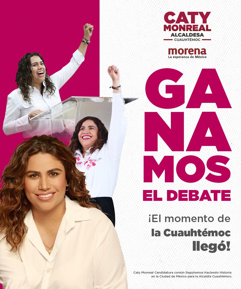 ¡Ganamos el debate!
Para mí la #Cuauhtémoc es lo más grande y aquí vamos a trabajar para que la transformación sea para tod@s. ¡gracias por su apoyo!

#DebateChilango 
#TransformemosCuauhtémoc